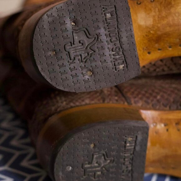 Texas Country Official Python Boots (Round Toe) - Picture 7 of 12